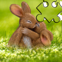 Beautiful and cute bunny puzzle - free Icon