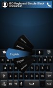 GO Keyboard Simple Black Theme screenshot 2