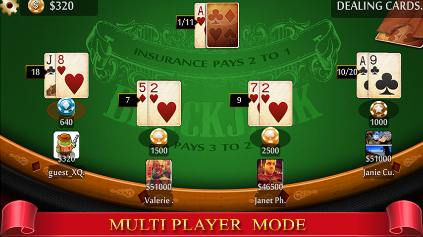 Android blackjack game