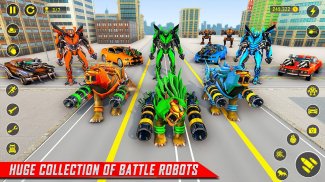 Lion Robot Car Transforming Games: Robot Shooting screenshot 5