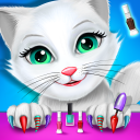 Kitty Nail Salon Daycare Cute Icon