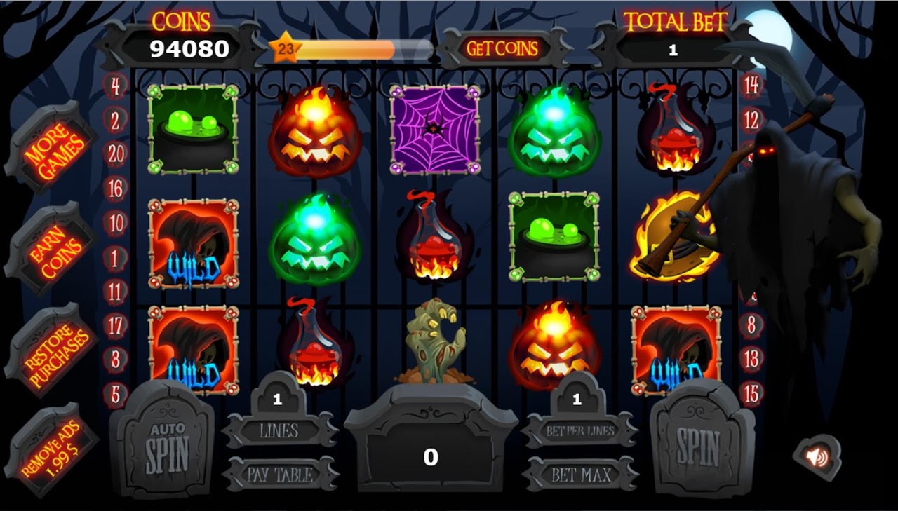 Halloween Slots 30 Linhas [Mod + Hack] [전체 기능 APK + iOS] v3.01