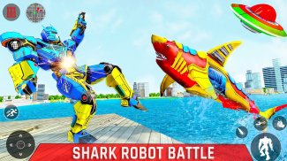Tubarão robô transformar jogo screenshot 2