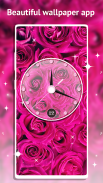 Đồng hồ hình nền sống Hoa hồng screenshot 4