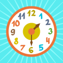 Clock time game hours, minutes Icon