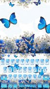 Spring Blue Butterfly Tema Tastiera screenshot 0