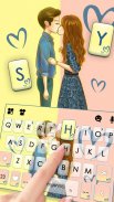 Lovely Cute Couple Keyboard Theme screenshot 3