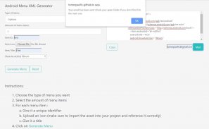 Android Menu XML Generator screenshot 0