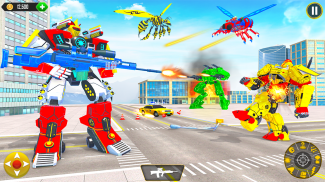 Flying Bee Transform Robot War: Robot Games screenshot 1