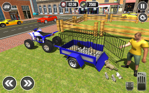 ATV Bike Cat Simulator Transport Trolley Driver screenshot 2