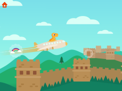 恐竜飛行機 - 子供の世界探検ゲーム、学習と知育を刺激 screenshot 0