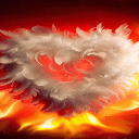 Fiery Wings Heart LWP Icon