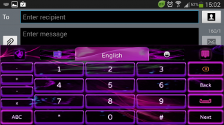 Tema do teclado roxo screenshot 3