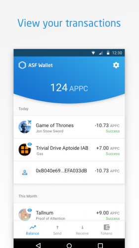 ASF Wallet screenshot 1