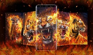 Fire Tiger Live Wallpaper screenshot 0