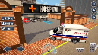 Stickman Porter secours Ambulance Conduire screenshot 2