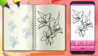 Learn To Draw Beautiful Flowers Step by Step screenshot 6
