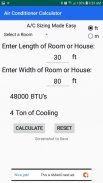 Air Conditioner Calculator screenshot 1
