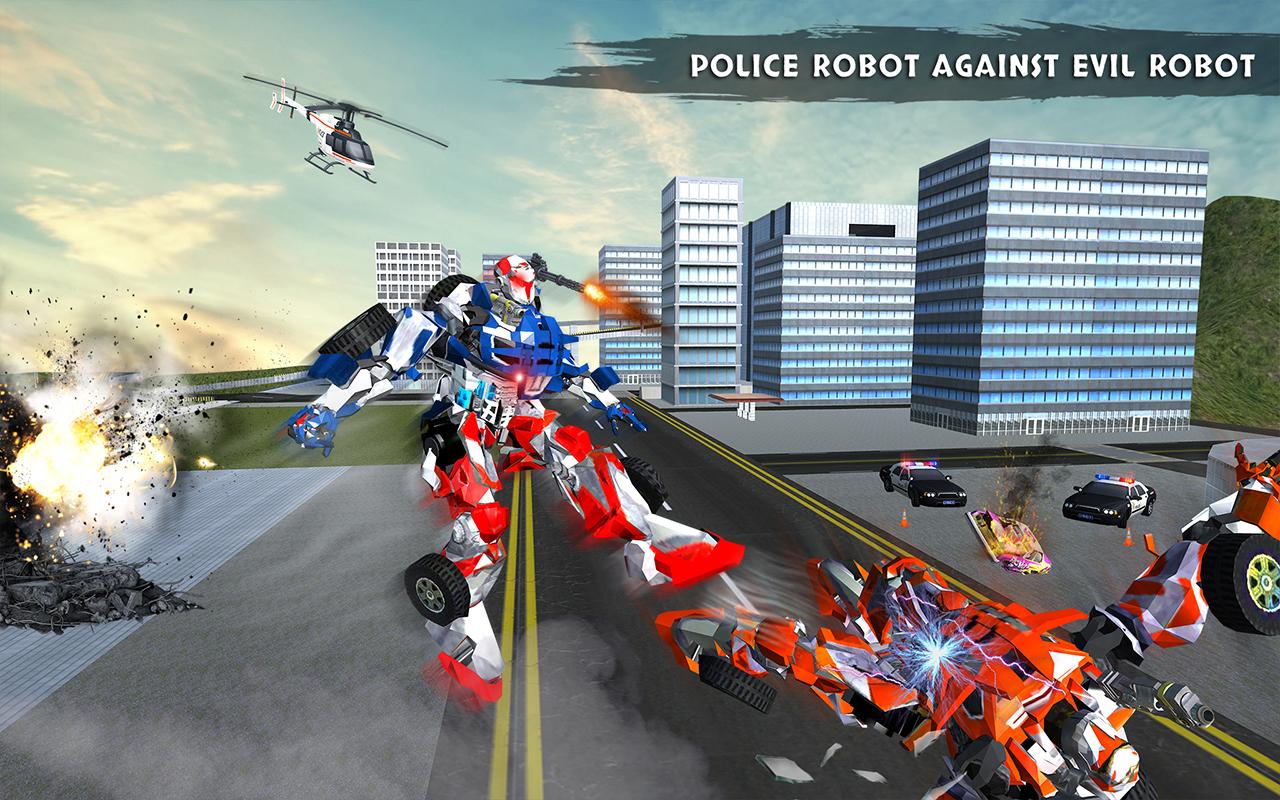 Polícia robô carro rampage - jogos de tiro de robô - Download do APK para  Android