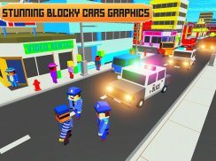 Blocky Police Car Craft Patrol screenshot 9