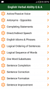 Verbal Ability Reasoning Q & A screenshot 0