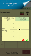 Peso e BMI tracker screenshot 2